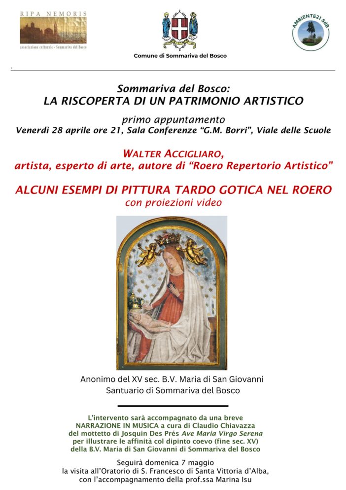 Sommariva del Bosco, un incontro sui tesori artistici nascosti del territorio Sommariva del Bosco, un incontro sui tesori artistici nascosti del territorio