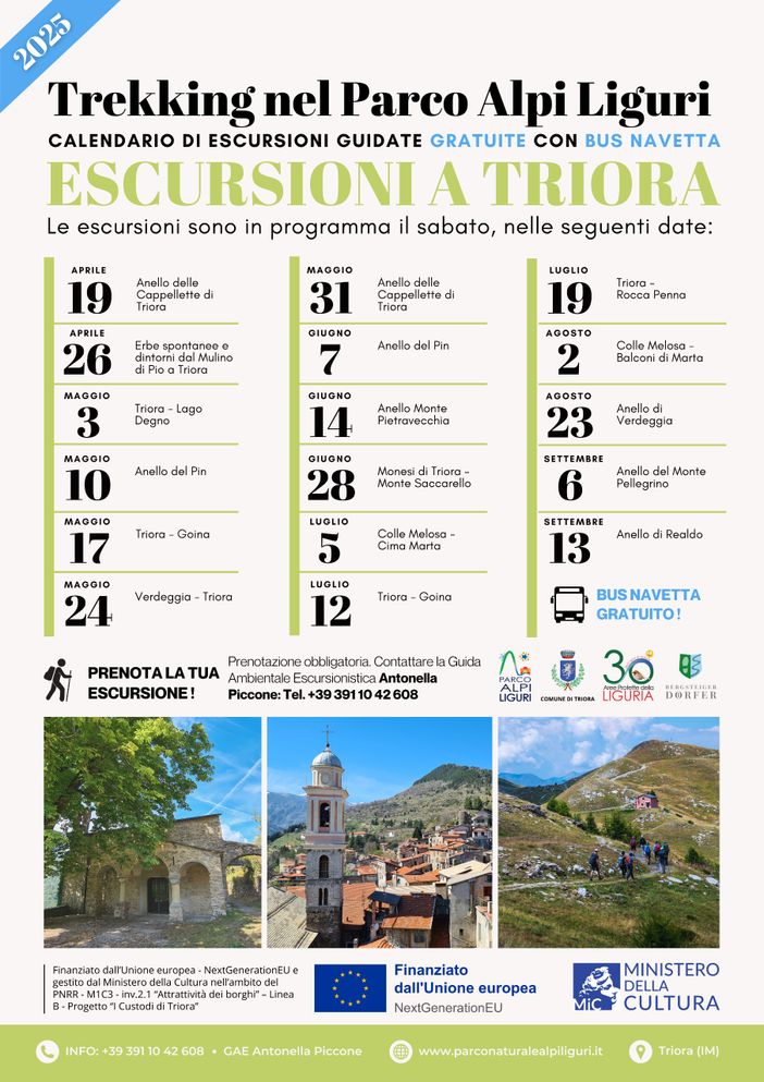 Da sabato 19 aprile nuovo calendario di escursioni guidate gratuite a cura del Parco delle Alpi Liguri