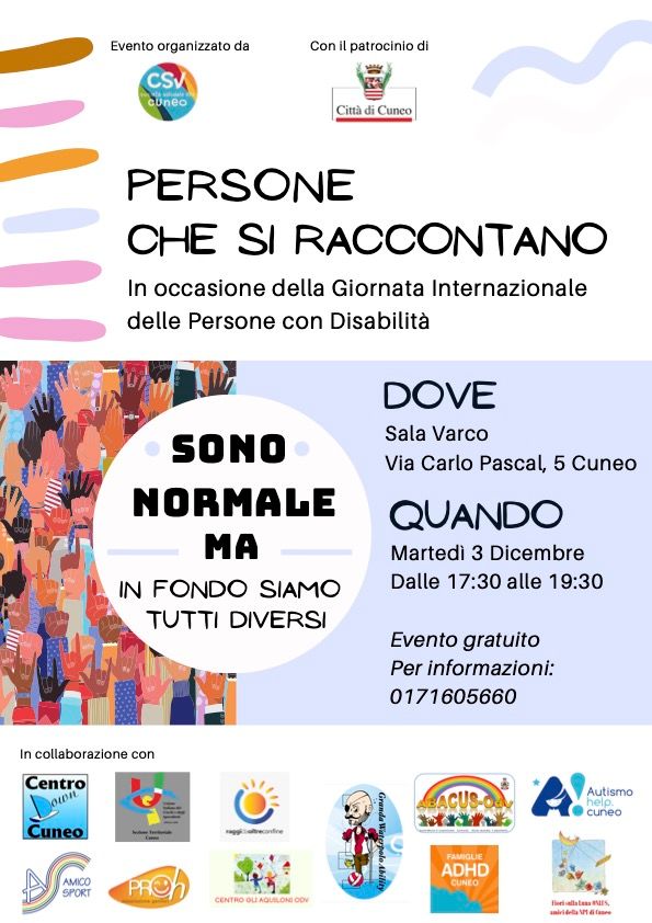 "Sono normale, ma in fondo siamo tutti diversi": persone che si raccontano in occasione della Giornata internazionale delle Persone con Disabilità