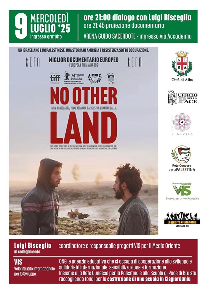 Alba riflette sul conflitto Israele-Palestina con Luigi Bisceglia e il documentario “No other land”