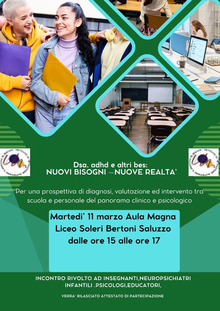 Incontro “Nuovi bisogni, nuove realtà” al Liceo Soleri Bertoni di Saluzzo Incontro “Nuovi bisogni, nuove realtà” al Liceo Soleri Bertoni di Saluzzo