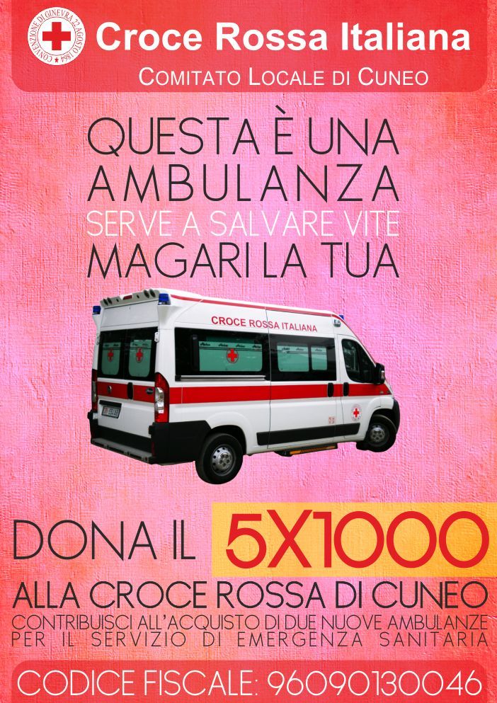 Dona il 5x1000 alla Croce Rossa di Cuneo