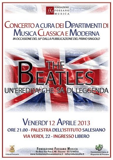 Concerto "The Beatles, un'eredità che sa di leggenda" a Fossano