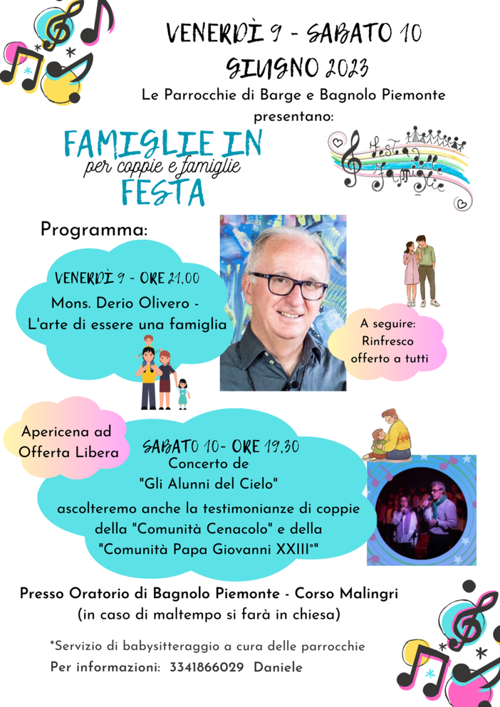 Le parrocchie di Barge e Bagnolo presentano un progetto sulle famiglie di oggi Le parrocchie di Barge e Bagnolo presentano un progetto sulle famiglie di oggi