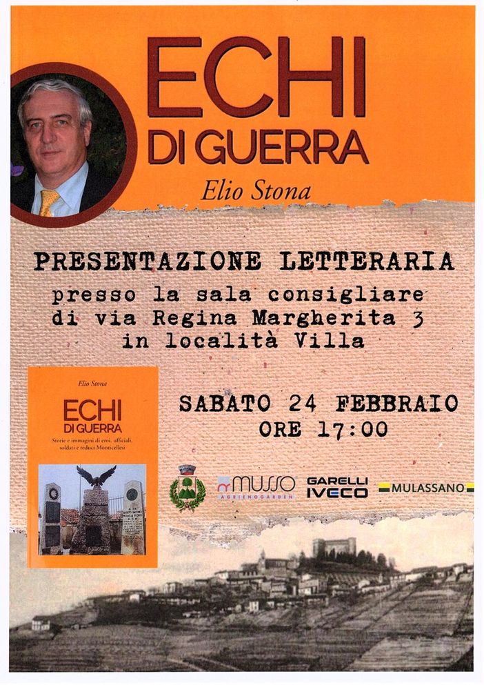 A Monticello d'Alba si presenta il libro "Echi di guerra" di Elio Stona