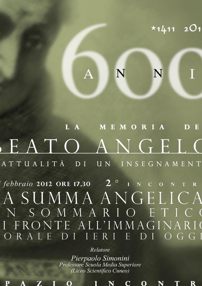 Allo Spazio Incontri della Fondazione quarto incontro sul Beato Angelo