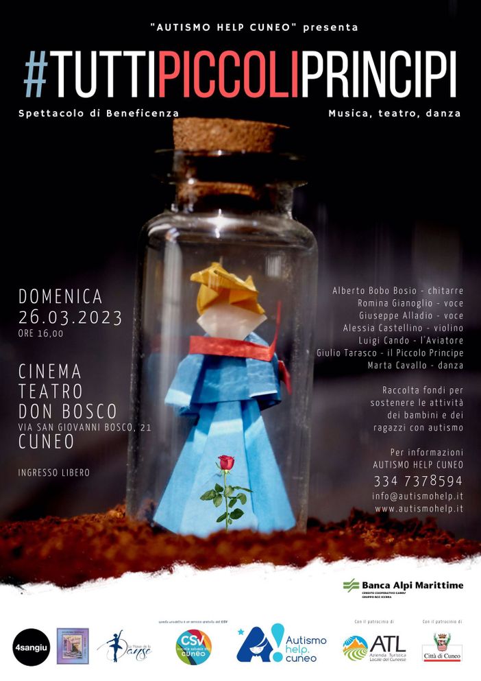 Cuneo, al Cinema Teatro Don Bosco lo spettacolo #TUTTIPICCOLIPRINCIPI Cuneo, al Cinema Teatro Don Bosco lo spettacolo #TUTTIPICCOLIPRINCIPI
