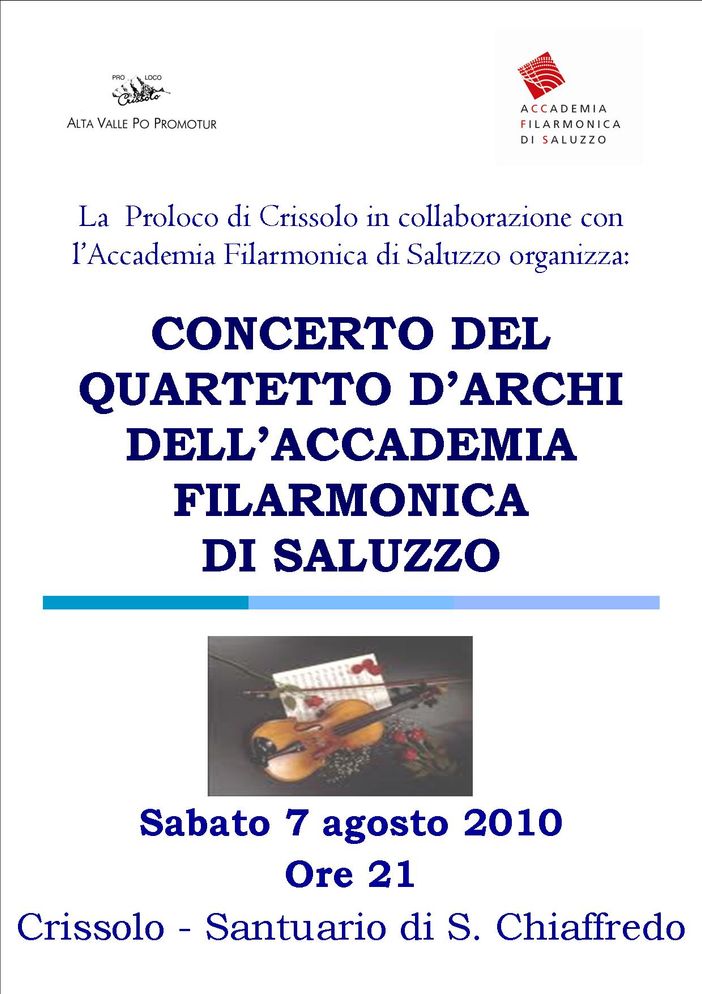 Al Santuario di San Chiaffredo di Revello concerto di musica classica Al Santuario di San Chiaffredo di Revello concerto di musica classica