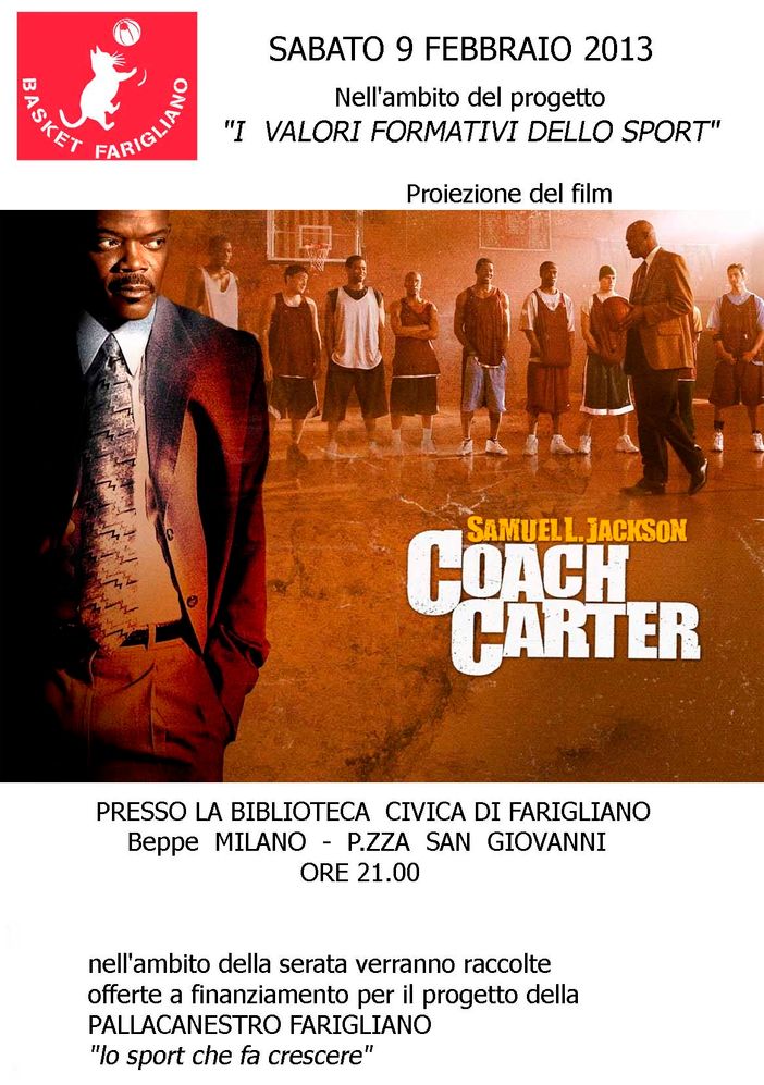 Il basket Farigliano invita ad una serata diversa con il film Coach Carter