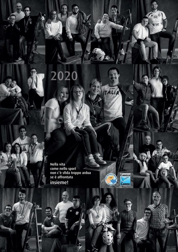 “Nella vita come nello sport nessuna sfida è troppo ardua se affrontata insieme!” A Cuneo si presenta il calendario 2020 del Centro Down Cuneo