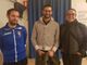 Nella foto da sinistra, Igor Crivelli, presidente Sezione AIA Cuneo; Igor Bertone, vicepresidente Monregale calcio; Gianfranco Roa , monregalese, arbitro benemerito AIA Cuneo