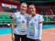 Madison Kubik e Noemi Signorile al termine del primo allenamento congiunto della stagione disputatosi sabato 9 tra le mura amiche (credito Danilo Ninotto)