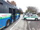 Uno dei bus fermati dalla Municipale cittadina