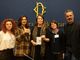 Da sinistra Giulia Giordano, presidente della cooperativa Fiordaliso, Laura Boldrini e Chiara Gribaudo, con i due protagonisti del lungo cammino Eva Garelli e Pietro Vertamy
