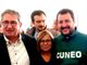 L'assessore diminissionario Marco Marcarino col leader della Lega Matteo Salvini. Tra loro l'attuale capogruppo del Carroccio in Consiglio comunale Elena Alessandria, possibile nuovo ingresso nella Giunta albese