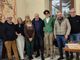 Nel corso della conferenza stampa di presentazione del 97° Carnevale di Saluzzo c’è stato anche il simbolico passaggio di consegne tra i Ciaferlin Aurelio Seimandi (secondo da sin) e Beppe Roatta (quarto da sin). Tra loro la Castellana del 96° Carnevale, Silvia Ghione