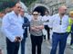 In foto Alberto Cirio, l'assessore Marco Gallo, la sindaca Manassero e il presidente della Provincia Luca Robaldo al cantiere del Tenda la scorsa estate