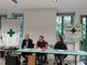 Conferenza stampa relativa alla Convenzione tra Croce verde Saluzzo e Comune: da sinistra:  Enrico Falda, Michele Isoardi, Francesca Gonella