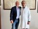 Bernardi (a destra) con il direttore generale del Santa Croce Livio Tranchida