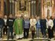 Don Livio Sola con un coro del Santuario della Madonna dei Fiori di Bra