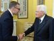 Marco Buttieri, presidente Federcasa, con Sergio Mattarella, Presidente della Repubblica
