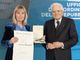 Cristina Bernardi col Presidente Sergio Mattarella