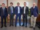 (Da sx. Giuliano Fontanesi e Andrea Ramonda, Amministratore Delegato e Presidente della nuova società Sostelia S.p.A., il Presidente Esecutivo e Amministratore Delegato del Gruppo Hera Cristian Fabbri e Orazio Iacono, e Stefano Speziali, Vicepresidente di Sostelia S.p.A.)