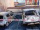 Le auto andate a fuoco