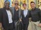 George Clooney con il personale dell'Hotel Lovera Palace George Clooney con il personale dell'Hotel Lovera Palace