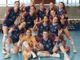 Le pumine festeggiano a fine gara (foto Mondovì Volley)