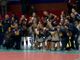 Le Azzurrine festeggiano la vittoria contro il Portorico Le Azzurrine festeggiano la vittoria contro il Portorico