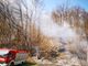 Incendio boschivo in frazione Ghisola, nel comune di Paesana