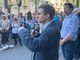 Il candidato sindaco Alberto Gatto durante il suo discorso