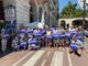 Il gazebo della Lega, stamane, a Cuneo