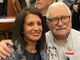 Giovanna Giolitti con lo storico leader di Solidarnosc e poi presidente della Repubblica polacca Lech Walesa