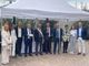 La cerimonia del conferimento della cittadinanza benemerita a Prestofresco da parte del sindaco di Moretta Gianni Gatti alla famiglia Sapino