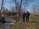 Il sindaco Gatti e l'assessore Serafino sul cantiere del torrente Vairata