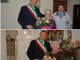 Le centenarie Teresa Garello e Lucia Mondino con il sindaco Paolo Adriano