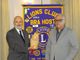 Il presidente del Lions Club Bra Host, Armando Verrua, con il relatore della serata, Michele Bracciotti