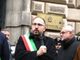 Il sindaco di Asti Rasero immortalato, il 16 novembre scorso, durante la manifestazione cuneese pro A33