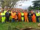 Il gruppo di volontari che hano partecipato all'iniziativa