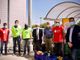 Saluzzo, foto di gruppo della Colletta alimentare straordinaria di sabato 6 giugno. Foto tratta dal profilo facebook del sindaco Mauro Calderoni