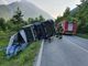 Camion fuori strada a Sant'Anna di Vinadio: conducente elitrasportato in ospedale a Cuneo