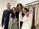 Irma Pairotto e al figlia Francesca Mottura nel nuovo show-room Euforia con i collaboratori Maddalena e Davide