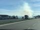 Incendio sterpaglie lungo la tangenziale di Alba