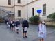Saluzzo : ingresso in aula per il primo giorno di scuola dei bambini della primaria Costa