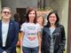 Silvia Cina in mezzo al consigliere regionale Martinetti e alla ministra Dadone