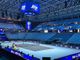 Un'immagine degli allenamenti degli Atp Finals di Torino Un'immagine degli allenamenti degli Atp Finals di Torino