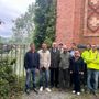 Foto di gruppo durante la consegna del primo lotto dei lavori relativi al ponte di Pollenzo Foto di gruppo durante la consegna del primo lotto dei lavori relativi al ponte di Pollenzo