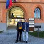 Carlo Petrini con Luigi Barbero all'Agenzia di Pollenzo Carlo Petrini con Luigi Barbero all'Agenzia di Pollenzo